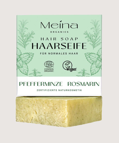 Bio Meina Haarseife mit Pfefferminze, Brennnessel und Rosmarin